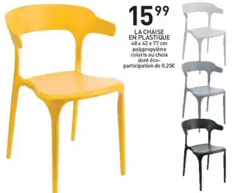 Stokomani La chaise en plastique offre