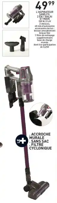 Stokomani L'aspirateur sans fil 2 en 1 balai et main offre