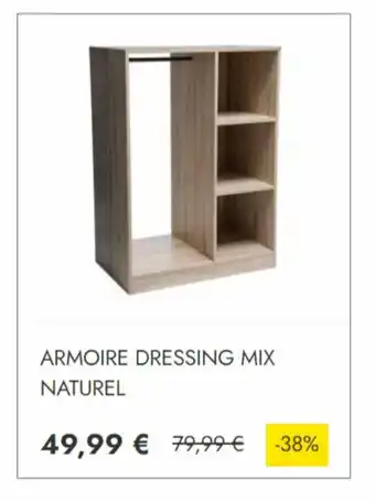 Maxi Bazar Armoire dressing mix naturel offre