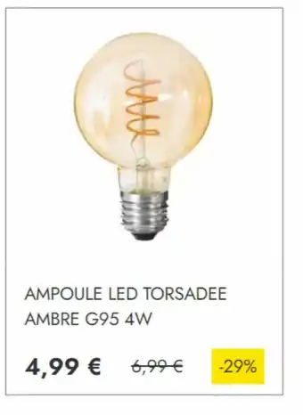 Maxi Bazar Ampoule LED torsadee ambre offre