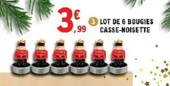 E.Leclerc Lot de 6 bougies casse=noisette offre