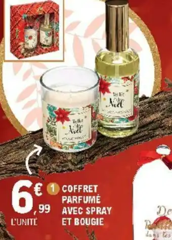 E.Leclerc Coffret parfumé avce spray et bougie offre