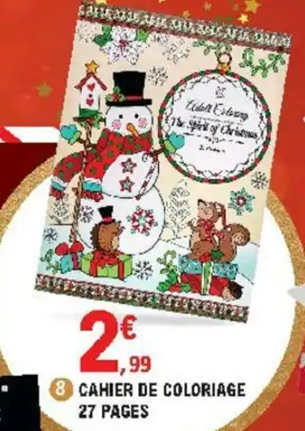 E.Leclerc Cahier de coloriage 27 pages offre