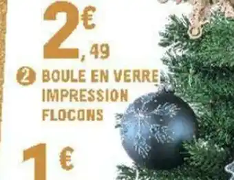 Boule en verre impression flocons