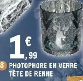 E.Leclerc Photophore en verre tête de renne offre