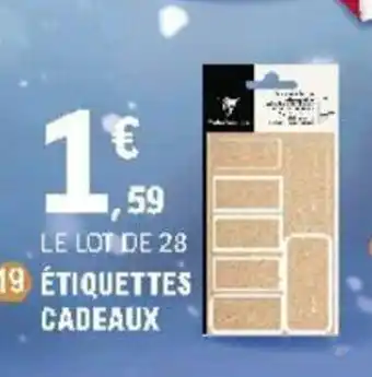 E.Leclerc Étiquettes cadeaux offre