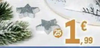 E.Leclerc 6 Étoiles pailletées argent offre