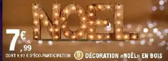E.Leclerc Décoration Noël en Bois offre