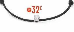 E.Leclerc bracelet cordon et oxyde de zirconium, or gris 0,25 g offre