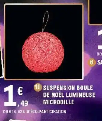 Suspension Boule de Noël Lumineuse Microbille