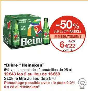 Monoprix Heineken Bière offre