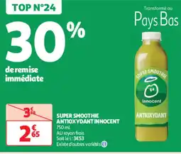 Auchan SUPER SMOOTHIE Antioxydant innocent offre