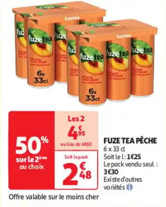 Auchan FUZE TEA Pêche offre