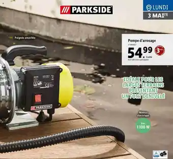 Lidl Pompe D'arrosage Parkside offre