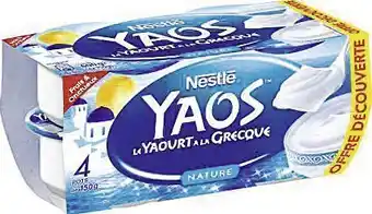 Casino Supermarchés Yaourt à la Grecque Nature Yaos offre