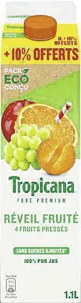 Casino Supermarchés TROPICANA pure premium Réveil Fruité offre