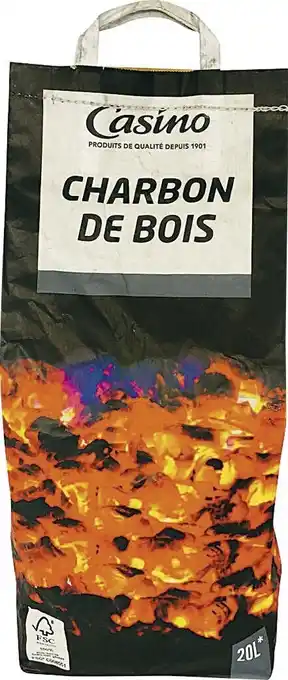 Casino Supermarchés Charbon de bois 20 L offre