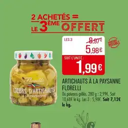 Match FLORELLI ARTICHAUTS À LA PAYSANNE offre
