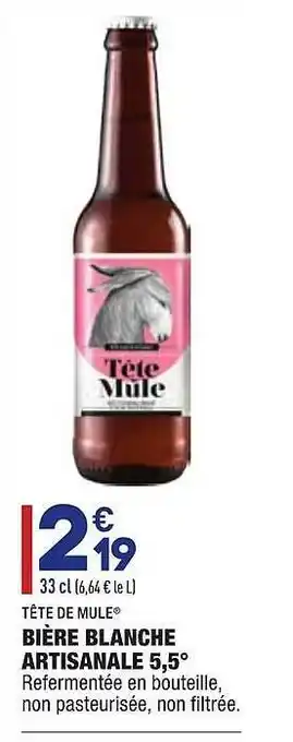 ALDI Bière Blanche Artisanale 5,5° Tête De Mule offre