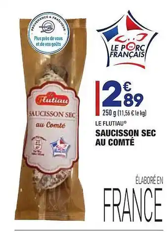 ALDI Saucisson Sec Au Comté Le Flutiau offre
