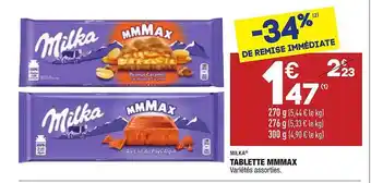 ALDI Tablette Mmmax Milka offre