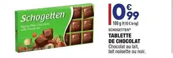 ALDI Tablette De Chocolat Schogetten offre
