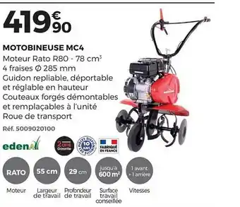 Motobineuse Mc4 Edena
