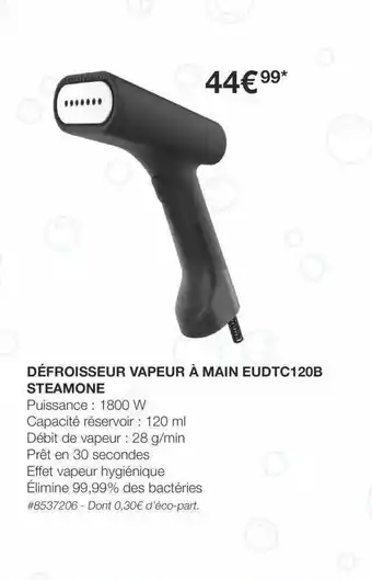 Costco Défroisseu Vapeur à Main Eudtc120b Steamone offre
