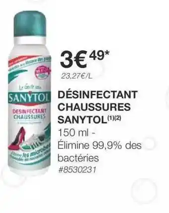 Costco Désinfectant Chaussures Sanytol offre