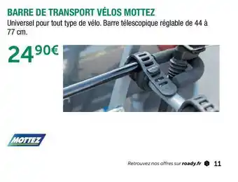 Roady Barre De Transport Vélos Mottez offre
