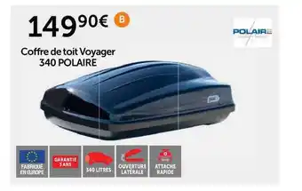 Roady Coffre De Toit Voyager 340 Polaire offre