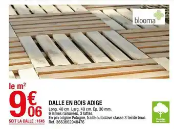 Brico Dépôt Dalle En Bois Adige offre