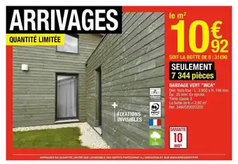 Brico Dépôt Bardage Vert offre