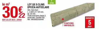 Lot De 5 Clins Epicéa Autoclave