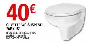 Brico Dépôt Cuvette Wc Suspendu offre