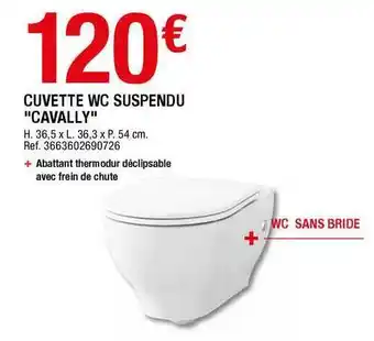 Brico Dépôt Cuvette Wc Suspendu offre