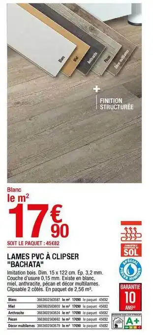 Brico Dépôt Lames Pvc à Clipser offre