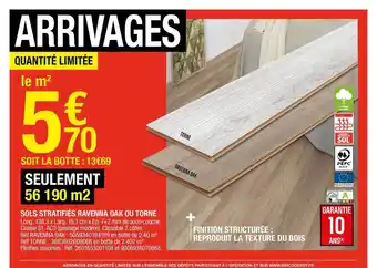 Brico Dépôt Sols Stratifiés Ravenna Oak Ou Torne offre