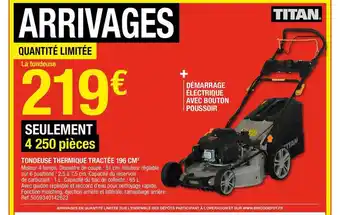 Brico Dépôt Tondeuse Thermique Tractée 196 Cm3 offre