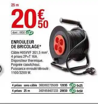 Brico Dépôt Enrouleur De Bricolage offre