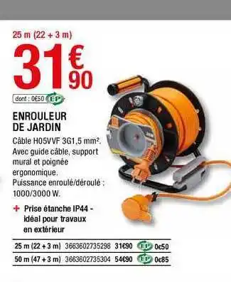 Brico Dépôt Enrouleur De Jardin offre