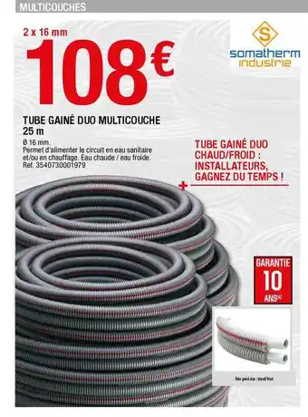 Brico Dépôt Tube Gainé Duo Multicouche 25 M offre