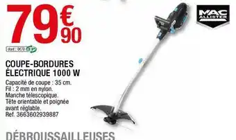 Brico Dépôt Coupe-bordures électrique 1000 W Lac Allister offre