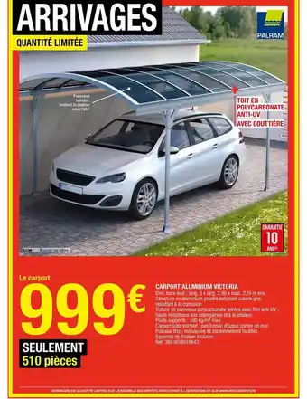 Brico Dépôt Carport Aluminium Victoria offre