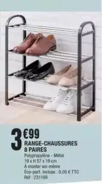 La Foir'Fouille Range-chaussures 8 paires offre