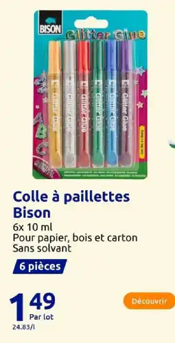 Action BISON Colle à paillettes offre