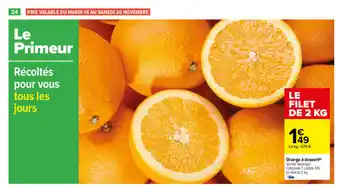 Carrefour Orange a Dessert offre