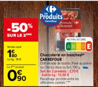 Carrefour Charcuterie En Tranches Carrefour offre