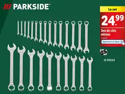 Lidl PARKSIDE Jeu de clés mixtes offre