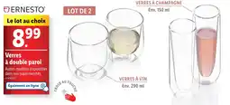 Lidl ERNESTO Verres à double paroi offre